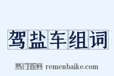 驾盐车组词是什么意思的图片
